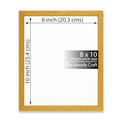 Image of Photo Frame 8x10 inch | Orange Photo Frame For Wall With Simple Bold Look | Wall Photo Frames For Home Decoration | Wooden Frame With Matt Finish | Birthday Photo Frames To Gift Loved Ones