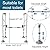 Toilet Safety Rails, Pre-Installed Toilet Handles for Elderly and Disabled, Stand Alone Adjustable Toilet Safety Rails for Seniors with Two Fixing Pads for Extra Safety.