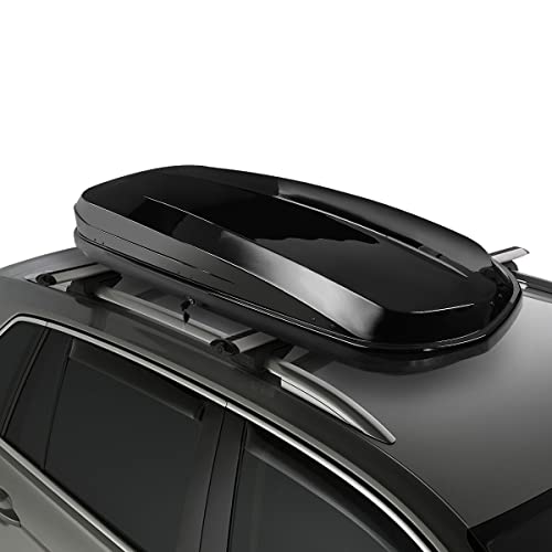 Image of DNA Motoring Extra Long XXL Rooftop Cargo Carrier Luggage Case Lockable Heavy Duty Roof Storage Box w /Lock+Keys, 110Lb Capacity, 17 Cubic Ft.(Glossy Black),PT-ZTL-8295-GSBK