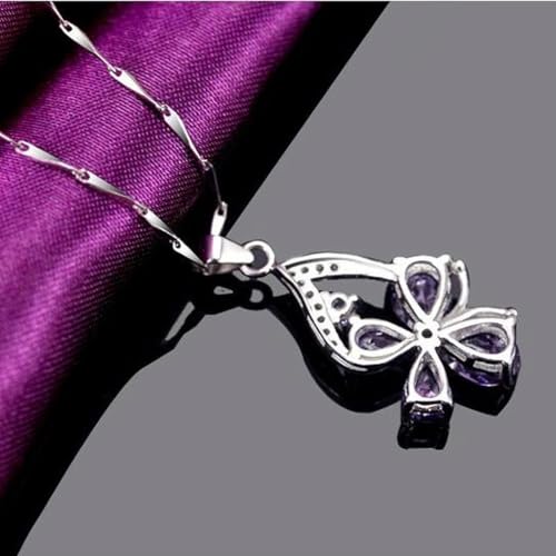 Collier améthyste TABOJS en argent avec pendentif trèfle classique - 4