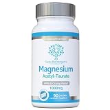 Magnesium Acetyl Taurate 1000mg Daily Dose – 45 Day Supply - Easily Absorbable - PMS, Cramps, Migraine & Sleep Support - No Fillers or Binders – Alternative to Magnesium L-Threonate - UK Made