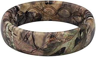 Groove Life Mossy Oak Thin Breakup Country Silicone Ring - Breathable Rubber Wedding Rings for Women, Lifetime Coverage, Unique Design, Comfort Fit Ring - Size 10