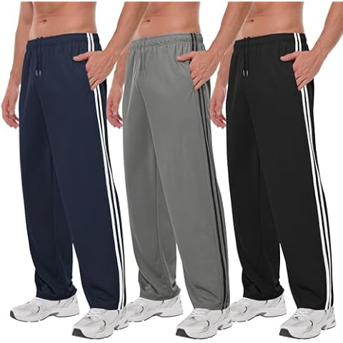 AlisOker Men's Mesh Athletic Sweatpants Cover