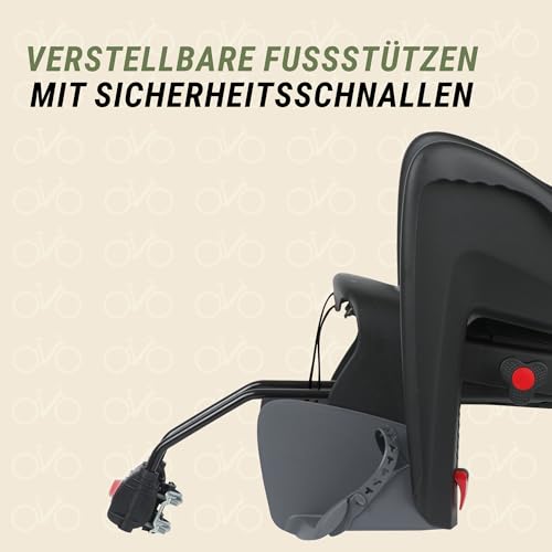 Polisport Bilby RS Fahrradkindersitz | Kindersitz für die Sattelrohrmonage | für Kinder zwischen 9 und 22 kg