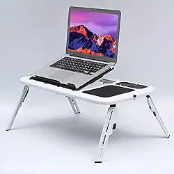 Suporte De Notebook Com Cooler De Mesa Suporte Cama Sofá Dobrável Apoio Notebook Multifuncional Copo Mouse Pad LD09-(E-Table)