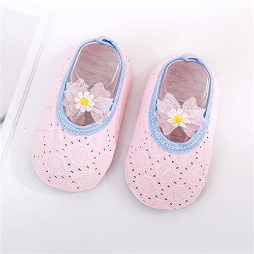 Baby Girls Boys Sandals Infant Toddler Shoes Outdoor First Walkers Cotton Mesh Breathable Sneakers (Pink, 6-12 Months)2