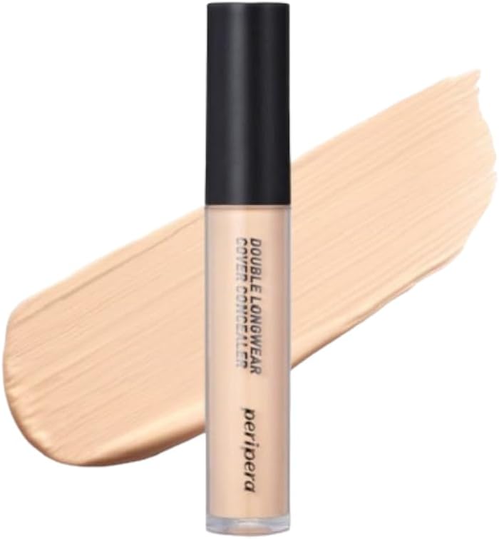 Double Longwear Concealer, Full Coverage for Skin Defects, Conceals Dark Circles, Covers Unwanted Blemished Dark Spots and Pores, Natural Beige - 5.5g