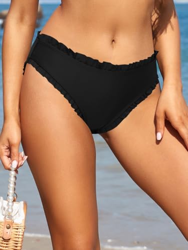 Bas de bikini à volants taille moyenne SHEKINI été
