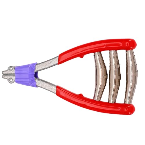 Keenso Máquina para Encordar Tenis, Abrazadera de Arranque de Acero, Herramienta para Encordar Raquetas de 3 Resortes para Tenis y Bádminton, Diseño Rojo Portátil, para Tiendas de Práctica de