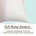 Pillowflex Synthetic Down Pillow Insert - 20x36 Down Alternative Pillow, Ultra Soft King Bed Sleeping Pillow, Large Rectangle Sham - 1 Decorative Pillow Form