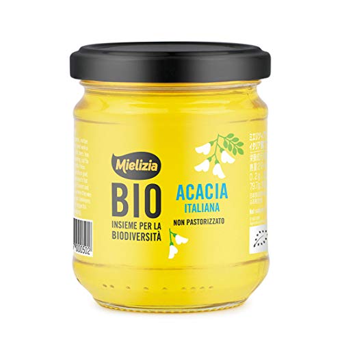 Mielizia (ミエリツィア) イタリア産 アカシアの 有機 ハチミツ (純粋) 250g (100% オーガニック 非加熱)