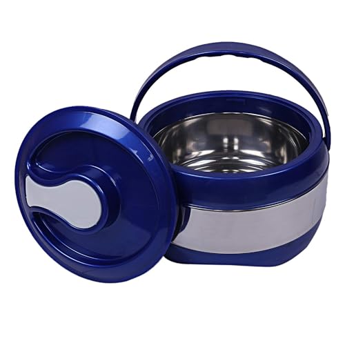 Image of Kuber Industries Stainless Steel 1 Piece Insulated Casserole HOTPOT 2000 Ml (Blue),CTKTLUG748