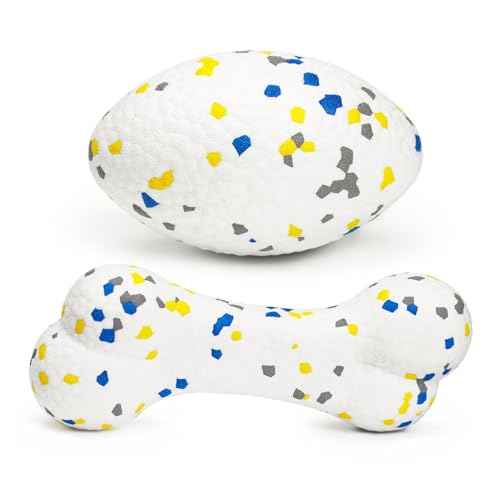 2Pcs grade Bone Dog Balls for Aggressive Chewers, Indestructible Tennis Balls for Dogs (Bone+Rugby) 2Pcs grade Bone Dog Balls for Aggressive Chewers, Indestructible Tennis Balls for Dogs (Bone+Rugby)