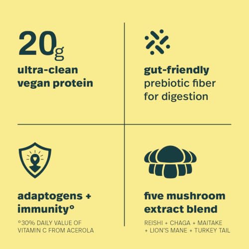Image of Sprout Living, Epic Protein, Plant Based Protein & Superfoods Powder, Complete Coffee | 20 Grams Organic Protein Powder, Adaptogens, Mushrooms, Vegan, Non-GMO, Gluten Free (1 Pound, 12 Servings)