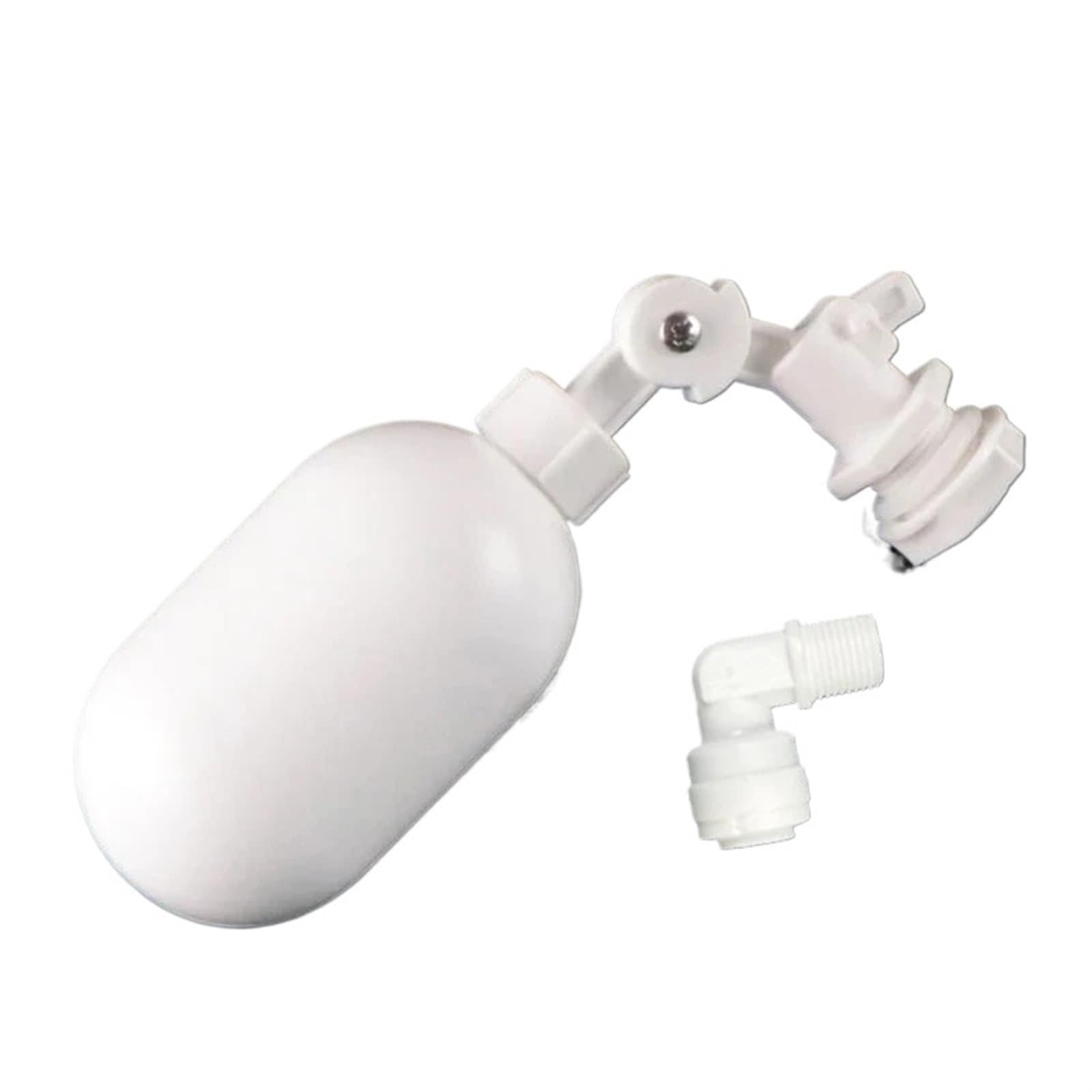 Valvola a galleggiante con ingresso da 1/4 pollici, valvola a sfera galleggiante con riempimento automatico regolabile in plastica bianca, interruttore di controllo dell'acqua for serbatoio della torr