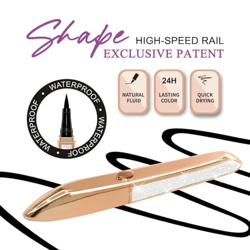 Image of Pink Line Shimmery Finish Microliner Liquid Pen Eyeliner for Women | Satin Finish | Long Lasting, Waterproof & Smudge Proof Eyeliner Pen with Ultra Fine Tip - 2ML