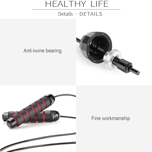 DEGOL Skipping Rope with Ball Bearings Rapid Speed Adjustable Jump — عرض 6
