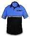 First Class Two Tone Security Bike Patrol Shirt with Reflective Stripes and Zipper Pocket (Royal Blue and Black) (Medium)