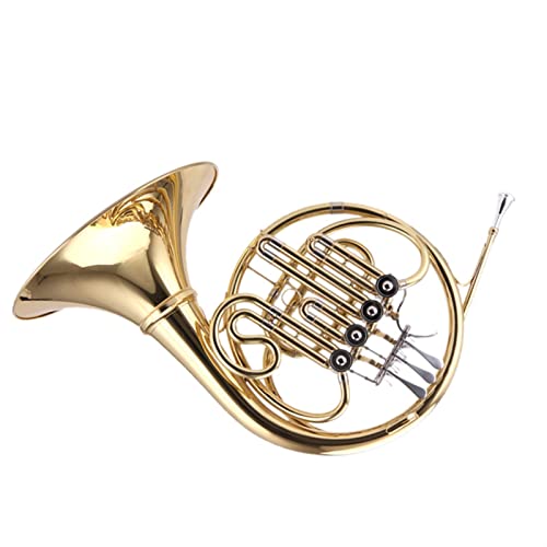 Alfaal B Flat Four-Button Single Row Lacquered Gold Horn Professional French Horn #TOP10