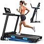 MERACH Tapis de Marche, 6% Tapis de Course Pliable Inclinable, 2.5HP Vitesse Réglable 0.8-12km/H Walking Pad, Tapis de Marche Inclinable,Treadmill avec Écran LED, Exercice à Domicile et au Bureau