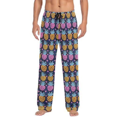 Pantalon de pyjama doux pour homme Cute Pines Hearts avec poches pratiques