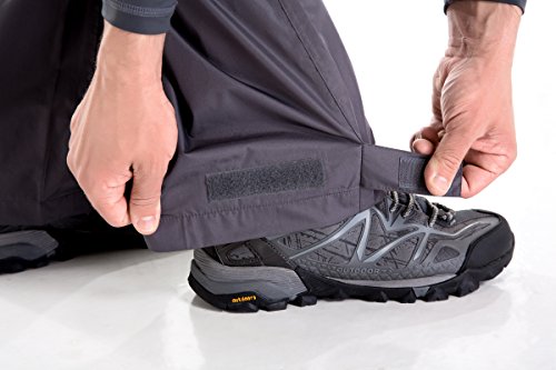 image for Clothin Men's Rain Pants Waterproof Elastic-Waist Drawstring with Fron