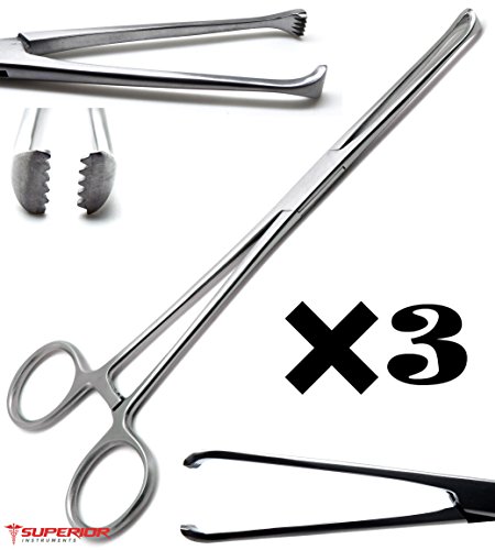 3 Pcs Hemostat Tuffier Artery Forceps 8