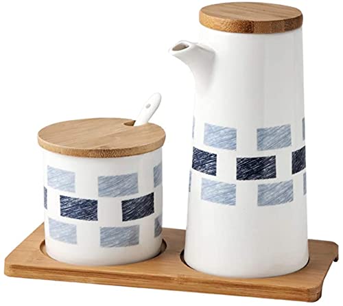 Houseware Oil and Vinegar Dispenser Bottle Ceramic Oil Bottl...