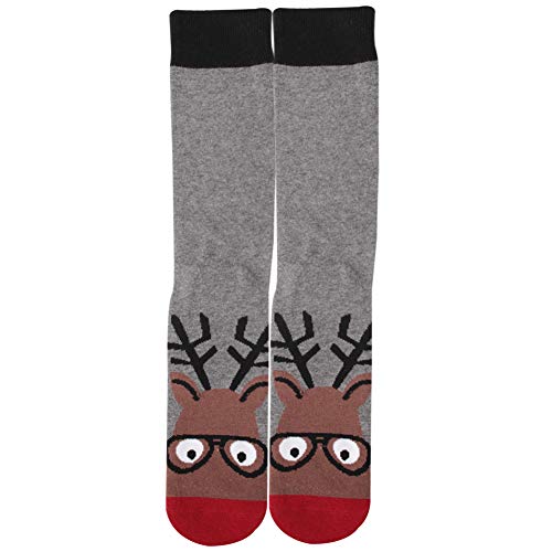 Crazy Funny Socks, Gmark Mens Womens Novelty Fashion Warm Winter Crew Quarter Socks Milu Deer with Glasses