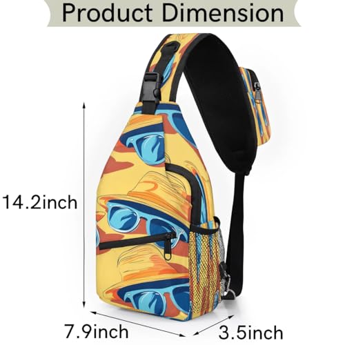 Sling Bag unisex para viaje y senderismo, 7.9x3.5x14.2 in miniatura 2