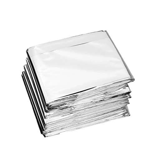 TOBBOMEY Insulated Emergency Blankets Reflective 5pcs Sunscreen Survival for Outdoor Adventure 210x160cm