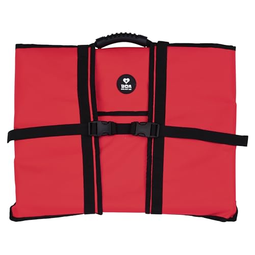 Image of (Red - Medical Trauma Bag-All Purpose First Aid Bag, EMPTY Foldable Organizer Bag for Outdoor, Camping, Workplace, School, Home, Travel-Emergency Preparedness-First Aid Kit Bag-B.O.B.