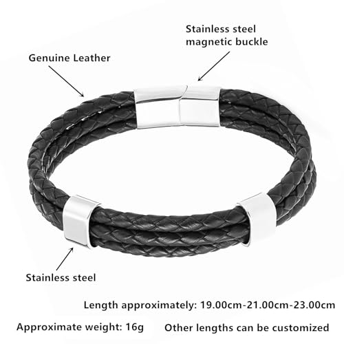 Bracelets pour Hommes en Cuir Multi-couche le Cadeau Masculin Idéal