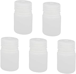 New Lon0167 5pcs 30ml Featured Plastic Round Laboratory reliable efficacy Reagent Bottle Sample Thicken Bottle White(id:dec 82 98 1e2)