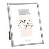 ROCKING GIFTS Marco de Fotos 20x25 Plástico Plata Portafotos Plateado Decorativo Acuarela