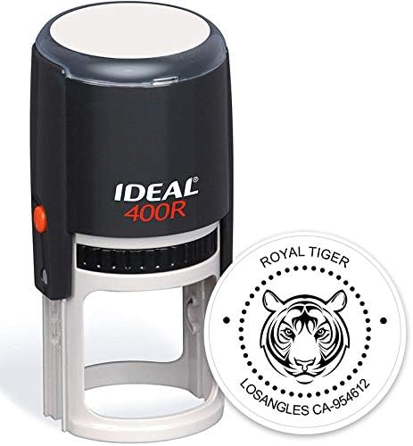Custom Round Self-Inking Return Stamp – Personalized Monogram Rubber Stamp for Mailing, Envelopes & Stationery