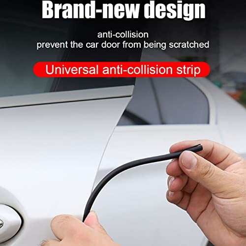 Np Car Door Protectors Edge Guards，16Ft(5M) U Shape Trim Molding Glossy Rubber Seal Car Doorprotector With Fits Most Cars(Black) #TOP3