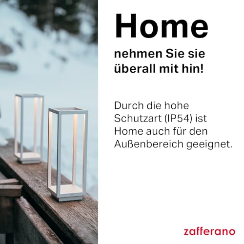 Zafferano Home Tischlampe und Bodenlampe für Innen- und Außenbereich IP54, somit Schmutz- und Regenfest (Corten / Rust), LD0258R3