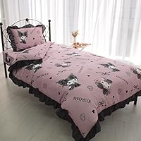 サンリオベビーシリーズ クロミ 掛け布団 ブラック チェック フリル サンリオベビーシリーズ クロミ 掛け布団 ブラック チェック フリル