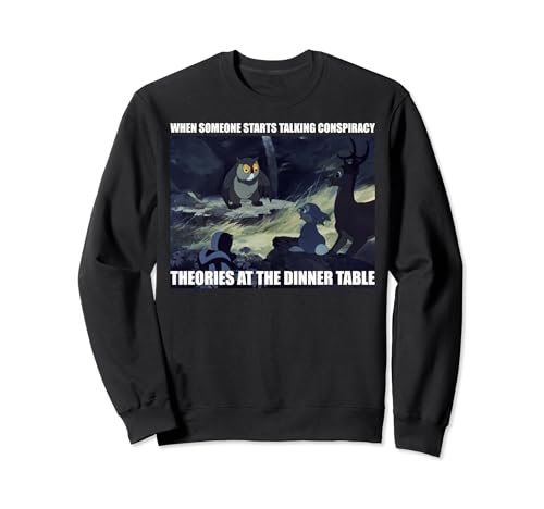 Sweatshirt Bambi Conspiracy Theories Disney en coton imprimé pour style urbain décontracté