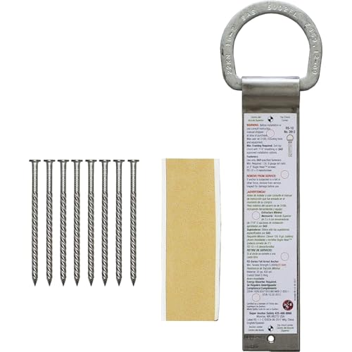 2813 RS-10 Single D-Ring Roof Anchor Stainless Strap/Dacromet D-Ring