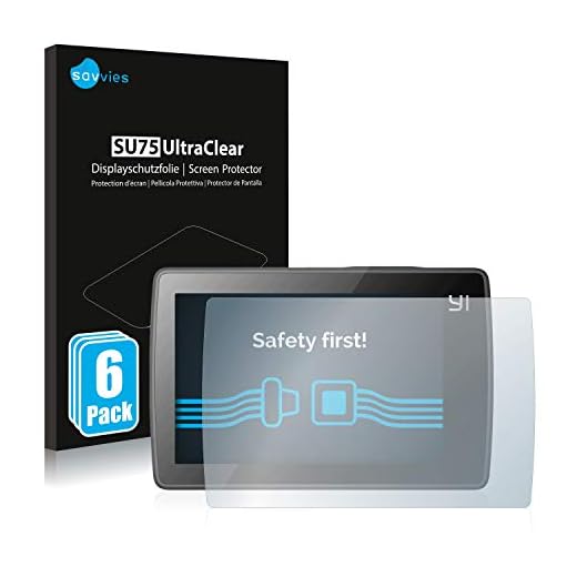 savvies Protector Pantalla Compatible con Xiaomi YI 4K (6 Unidades) Película Ultra Transparente