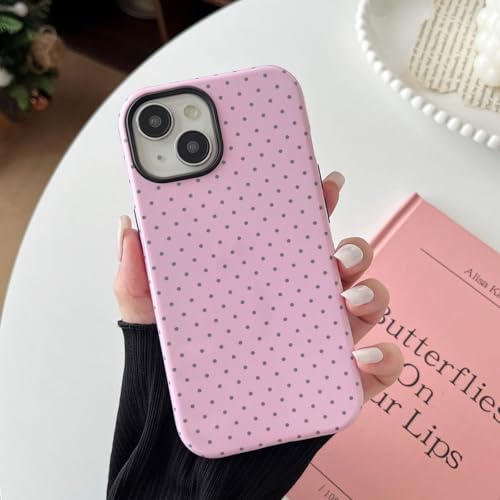 Longlayss Compatible for iPhone 15 Plus Case Cute Polka Dot Phone Case Pink by Longlayss - Used condition - Image 8