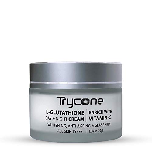 Trycone L- Glutathione Cream for Skin Whitening, Anti Ageing and Glass Skin, Enrich with Vitamin C, 50 Gm Trycone L- Glutathione Cream for Skin Whitening, Anti Ageing and Glass Skin, Enrich with Vitamin C, 50 Gm