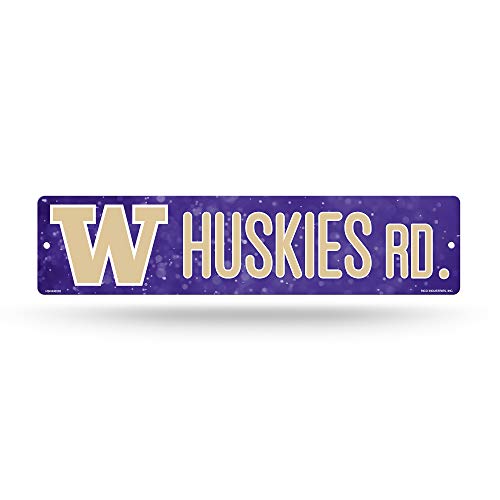 Rico Industries NCAA Washington Huskies 16-Inch Plastic Street Sign Décor