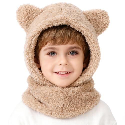 AYPOW Baby Kinder Fleece Schlupfmütze Schalmütze Mädchen...