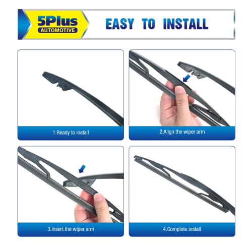 Image of 12 inch Rear Wiper Blade Replacement for Ford Flex 2019 2018 2017 2016 2015 2014 2013 2012 2011 2010 2009 Escape 2012 2011 2010 2009 2008, BACK Windshield Wiper Blade (12E)