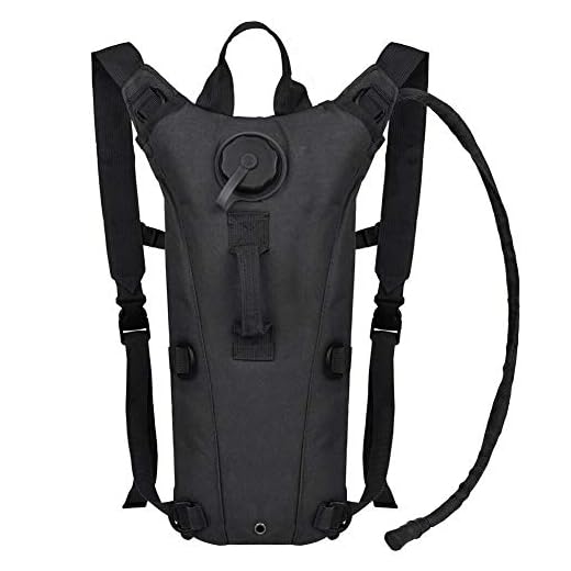 AIMILL Tactical Molle Hydration Pack Bag Water Camel Backpack Reservoir Carrier Daypack,Tactical Hydration Backpack Molle 3L With Bladder For Men, BPA Free For Camping Climbing(Black#2,3l)