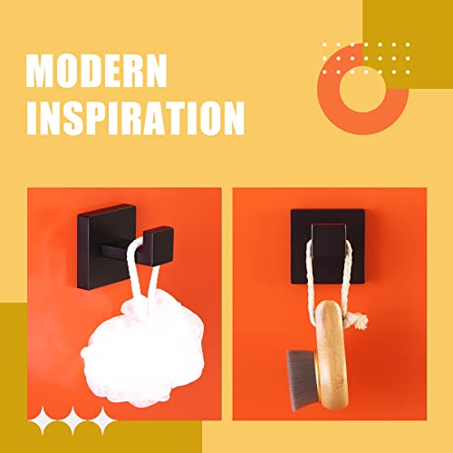 Angle Simple Towel Hook Matte Black, Sus304 Stainless Steel Coat Robe Hook, Hand Towel Holder, Modern Industrial Style Bathroom Wall Hook #TOP1