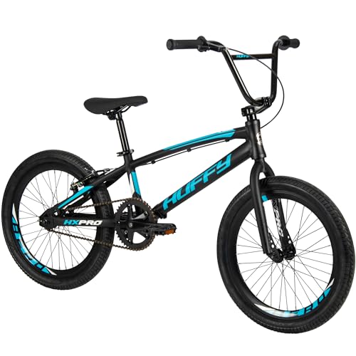 HX Pro - Bicicleta BMX de Carreras de Aluminio de 20 Pulgadas, Color Negro y Azul